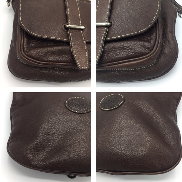 Roots Side Saddle Brown Leather Crossbody Bag - Picture 11 of 16